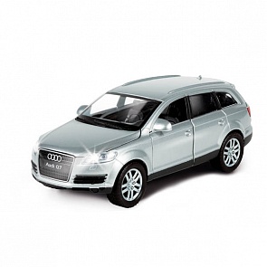 Машина Ауди металлическая, инерционная, свет и звук, открываются двери (Технопарк, Q7-WBsim)